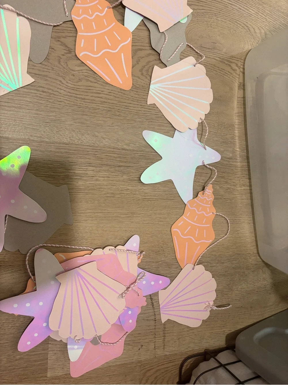 Pastel Seashell & Starfish Garland - Pink & Peach